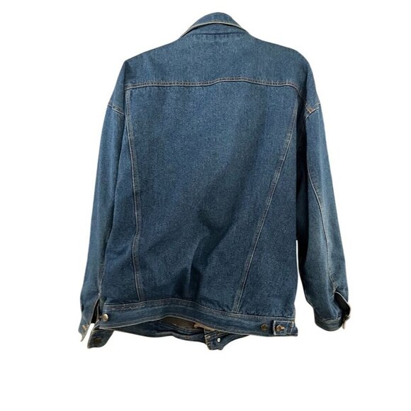 Santa Fe Outback Denim Jacket Men XL Barn Coat Western Fleece Chores Southwest - Picture 10 of 14